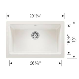 Blanco VINTERA White Granite Composite 30 in. Super Single Bowl Farmhouse Apron Kitchen Sink 526541