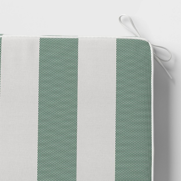 Outdoor Seat Cushion With Contrast Piping Designed With Studio Mcgee