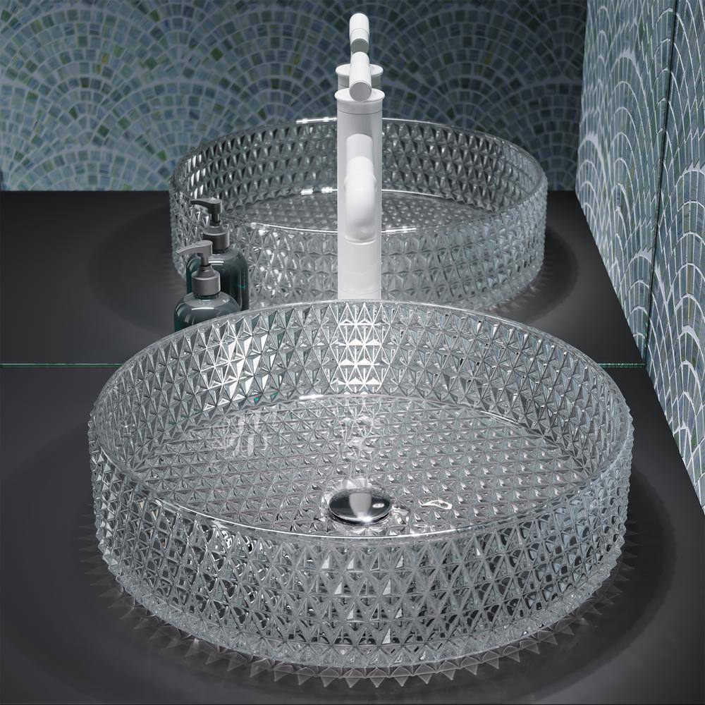 Swiss Madison Cache 15.75 in. Glass Round Vessel Sink SM-VS320