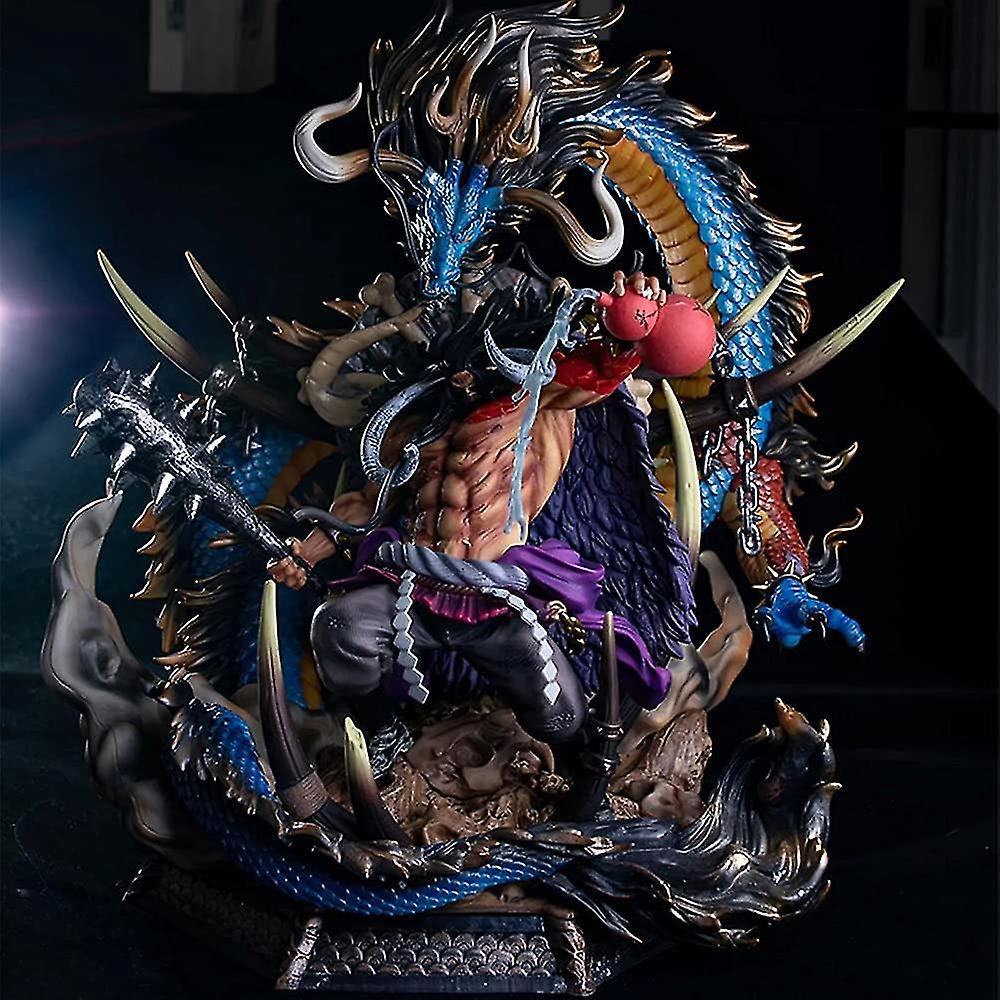 Japan Anime 50cm One Piece Azure Dragon Form Kaidou Standing Posture Limited Edition Action Figure Toys Model Pvc Collection Doll Figures Around Ornam