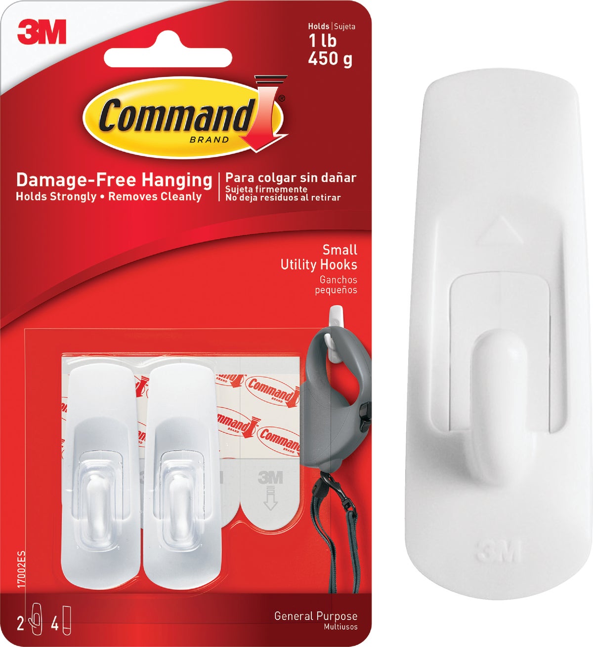 Command Utility Adhesive Hook White