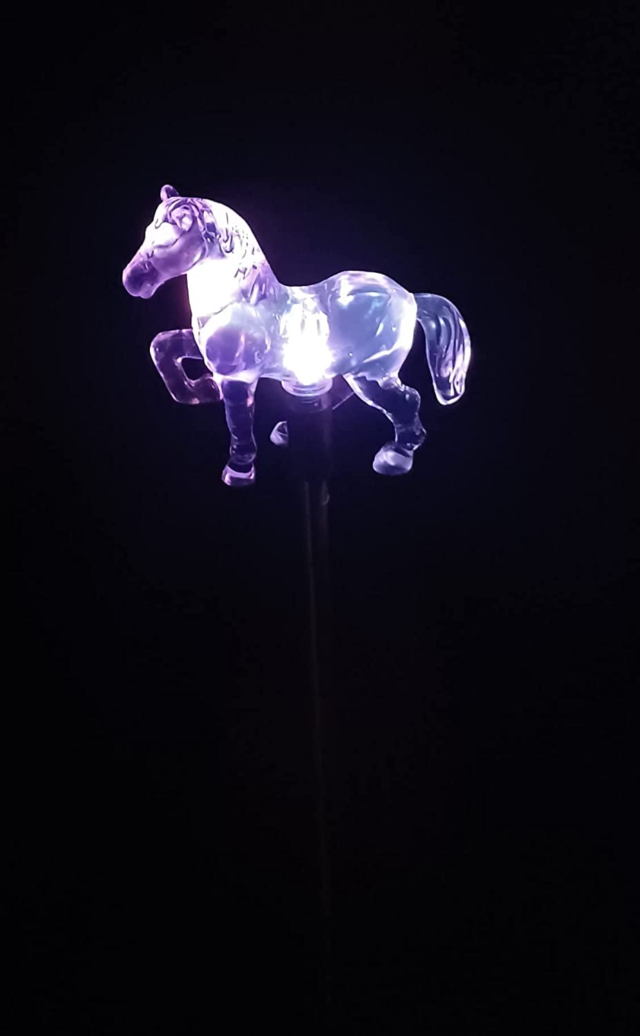 3 PCS Solar Color Changing Horse Style Garden Stake Light