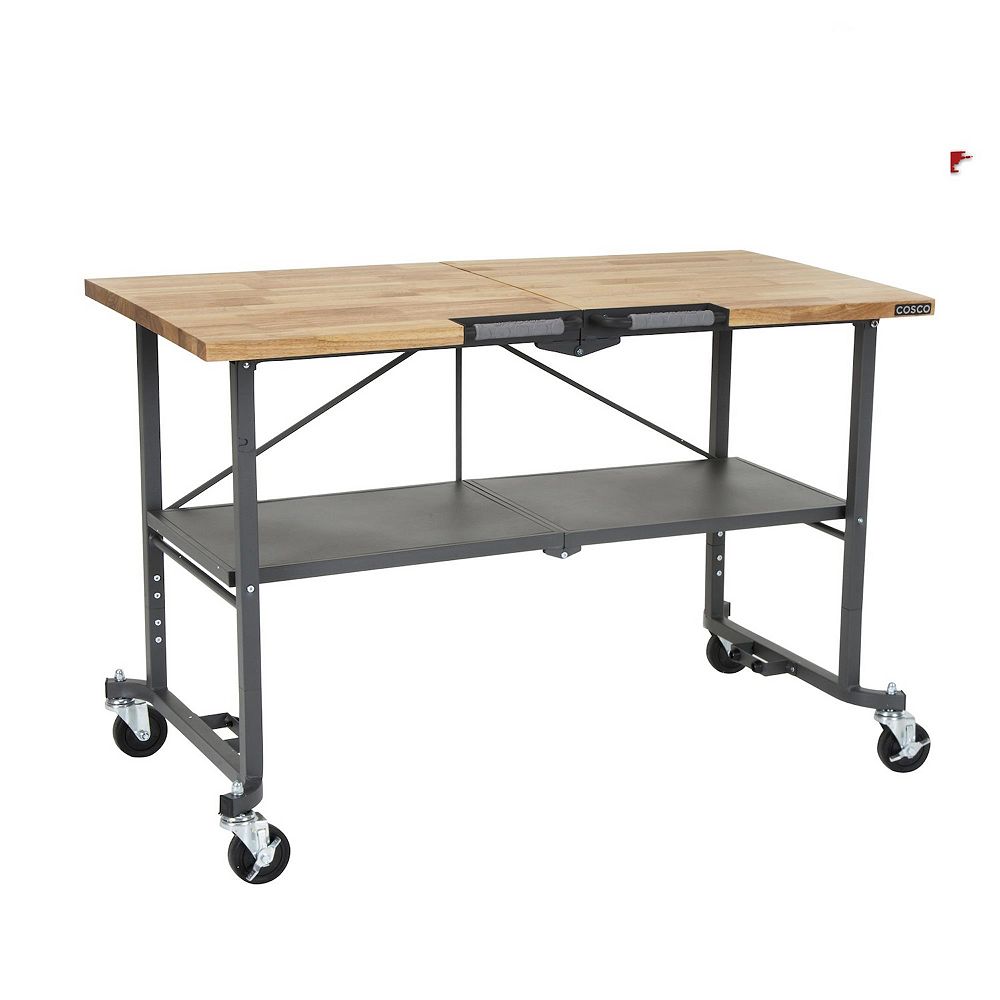 Cosco SmartFold Butcher Block Portable Workbench/ Utility Table