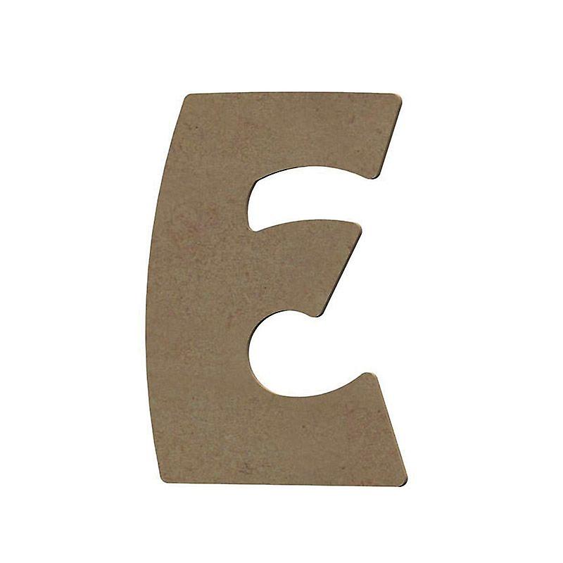 Capital letter E in MDF wood to decorate - 8 cm