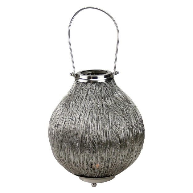 Urban Life Contemporary Silver Tea Light Candle Holder Lantern