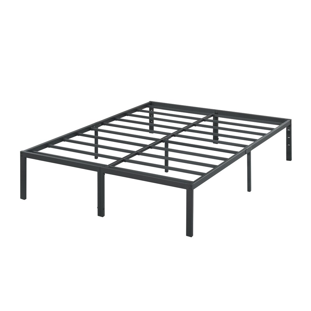 Sleeplanner 18 Inch Black Bed Frame Anti slip Support for Mattress