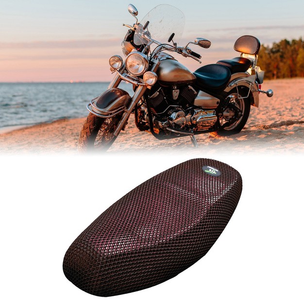 Unique Bargains 3d Breathable Mesh Net Protector Cushion Motorcycle Moped Seat Cover Size L