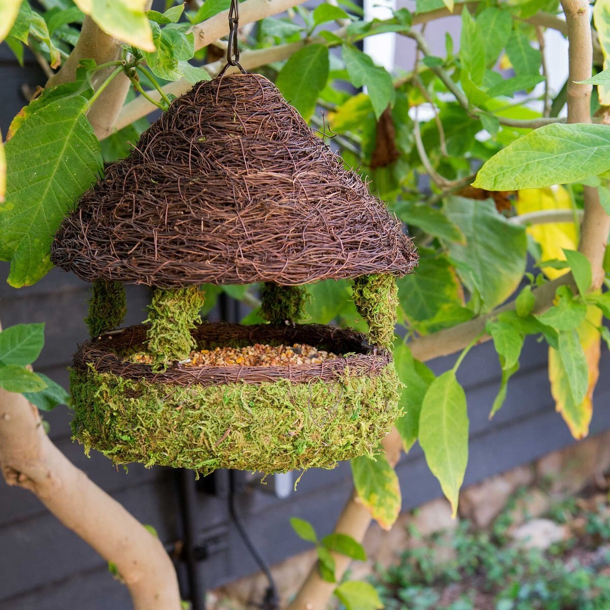 Galapagos Gazebo Woven Birdhouse， Fresh Green