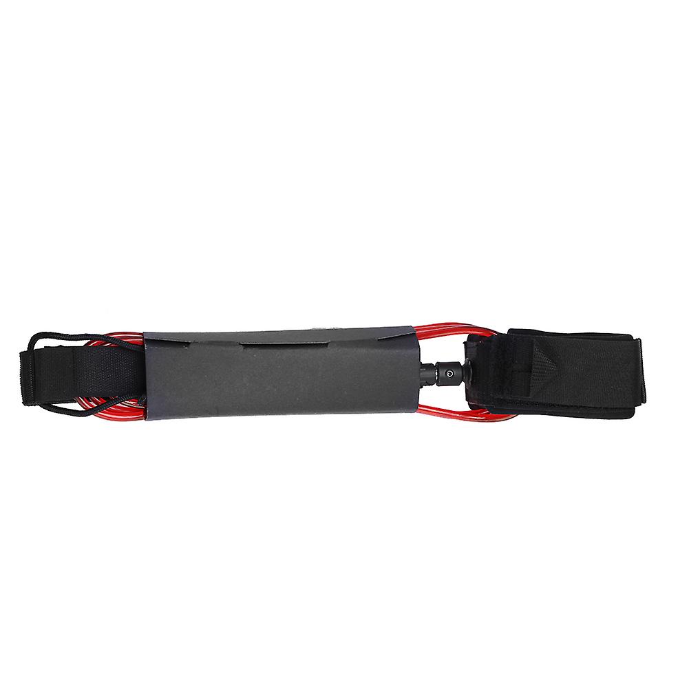 Tpu 6ft 5.5mm Surfing Ankle Leash With Double Swivels (red)