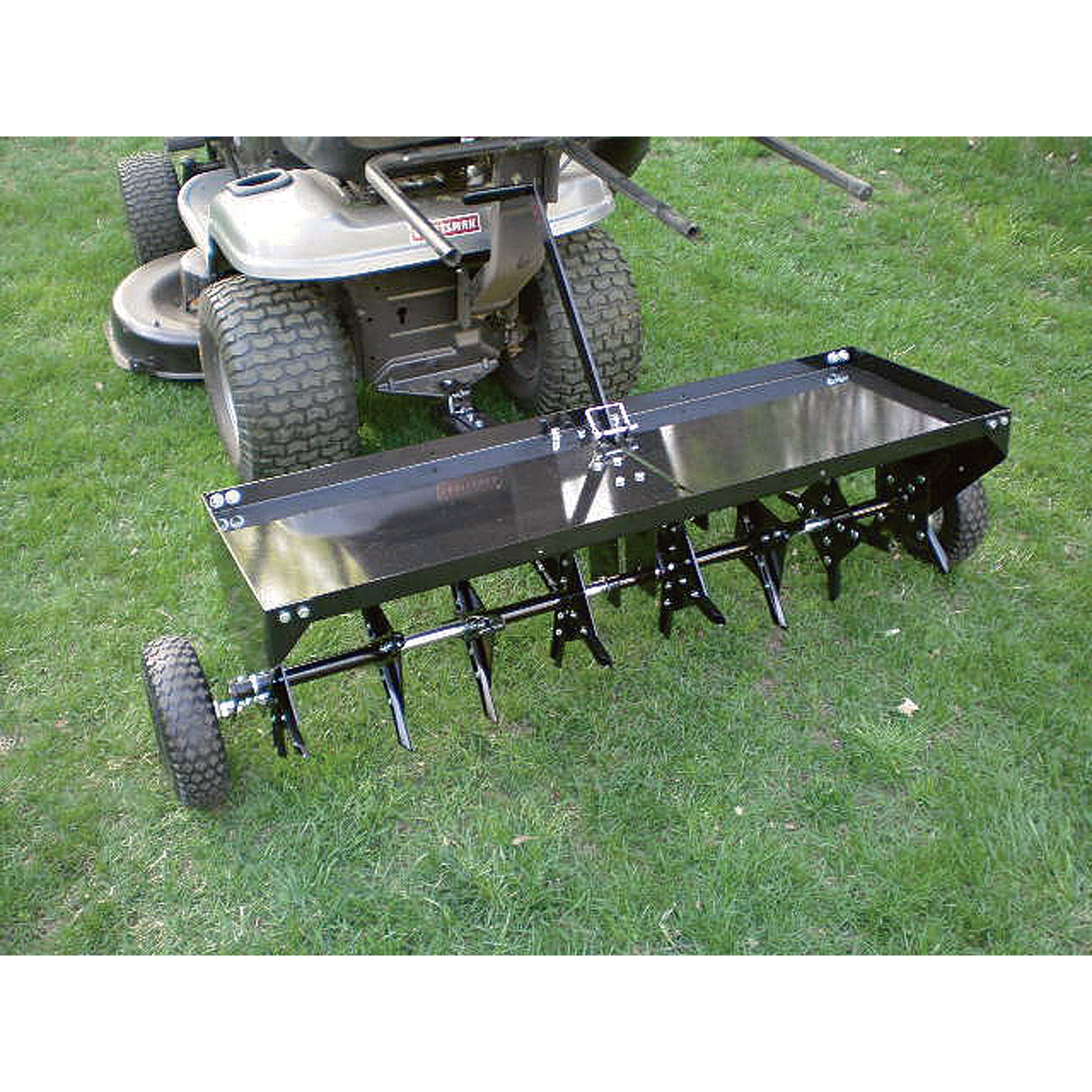 Strongway Tow-Behind Plug Lawn Aerator - 48in.W， 32 Coring Plugs