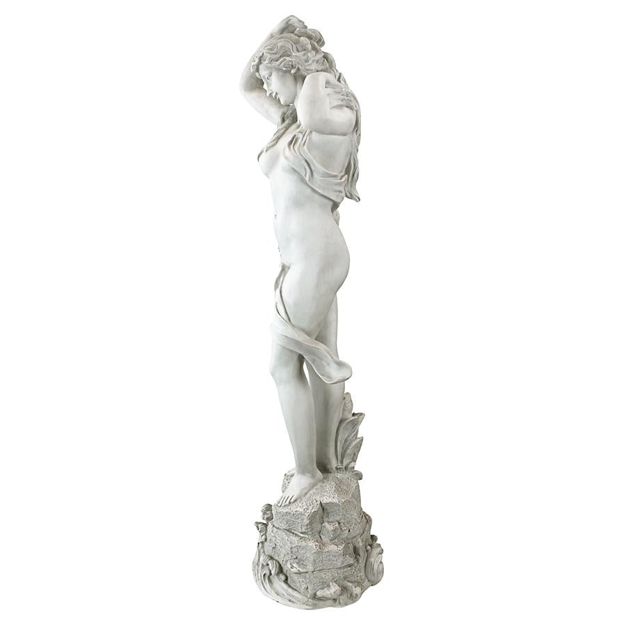 Design Toscano Spring Awakening Classic Woman Garden Statue, 40 Inch, Polyresin, Antique Stone