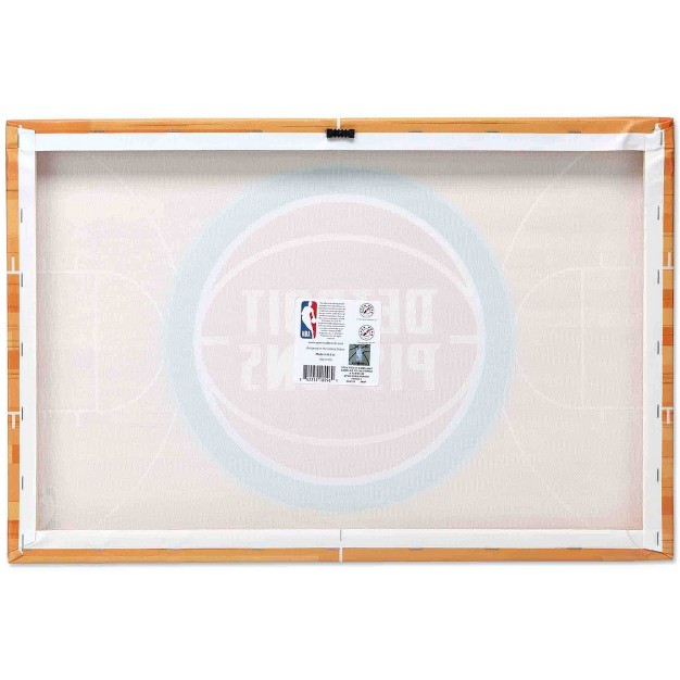 Nba Detroit Pistons Court Canvas Wall Sign