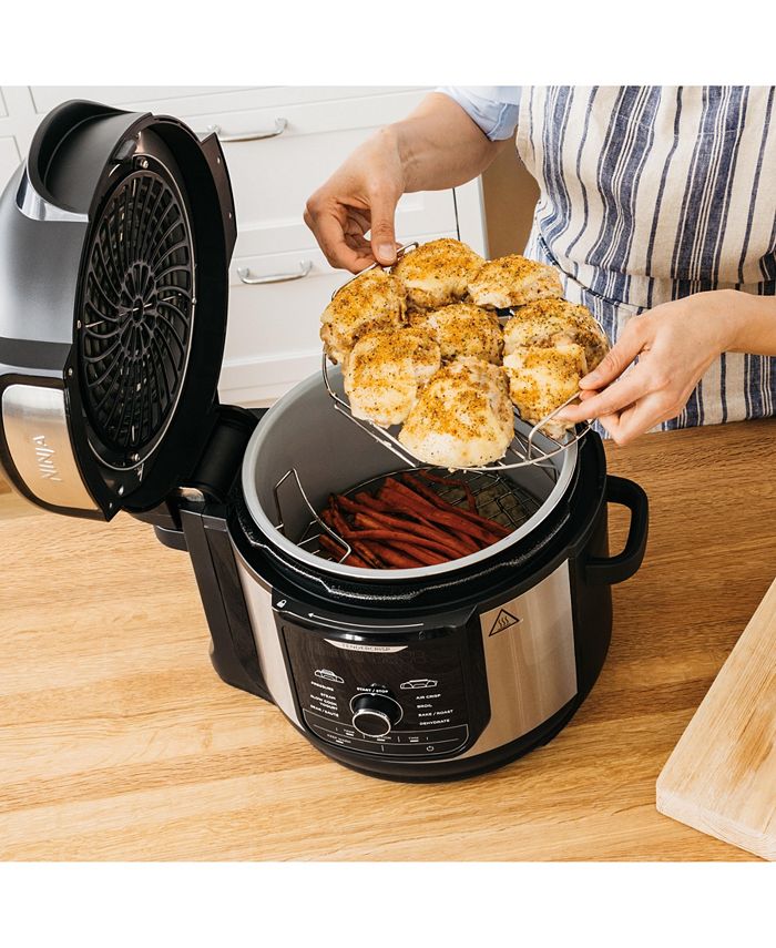 Ninja Foodi FD401 8 Qt.12-in-1 Deluxe XL Pressure Cooker Air Fryer in Stainless Steel