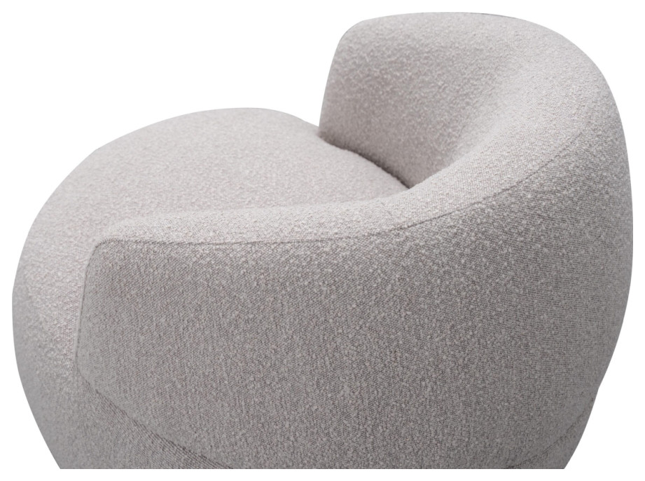 Taupe Boucl√© Swivel Chair  Liang  ampEimil Vitale   Contemporary   Armchairs And Accent Chairs   by Oroa   Distinctive Furniture  Houzz