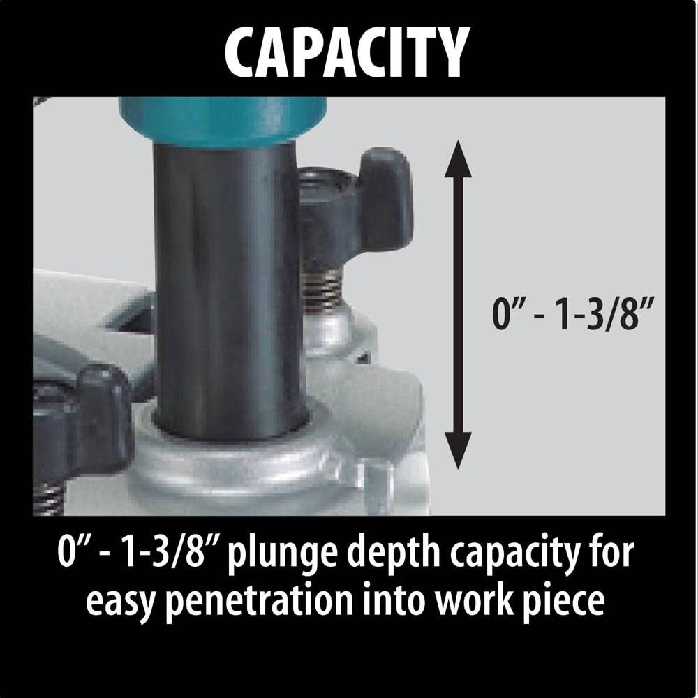 Makita 1-1/4 HP Plunge Router RP0900K from Makita