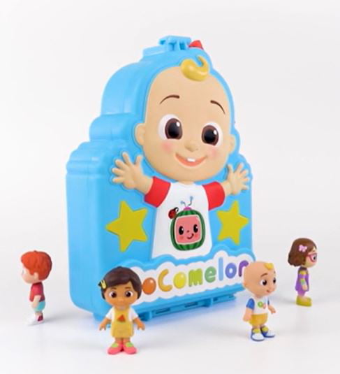 CoComelon Carry Along Figure Case with 6 Articulated Figures - Toys for Kids， Toddlers， and Preschoolers