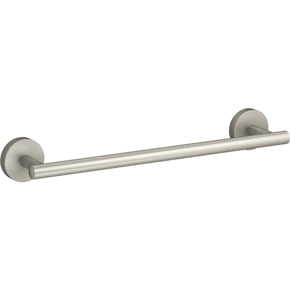 KOHLER Elate 12 in. Towel Bar in Vibrant Brushed Nickel K-27288-BN