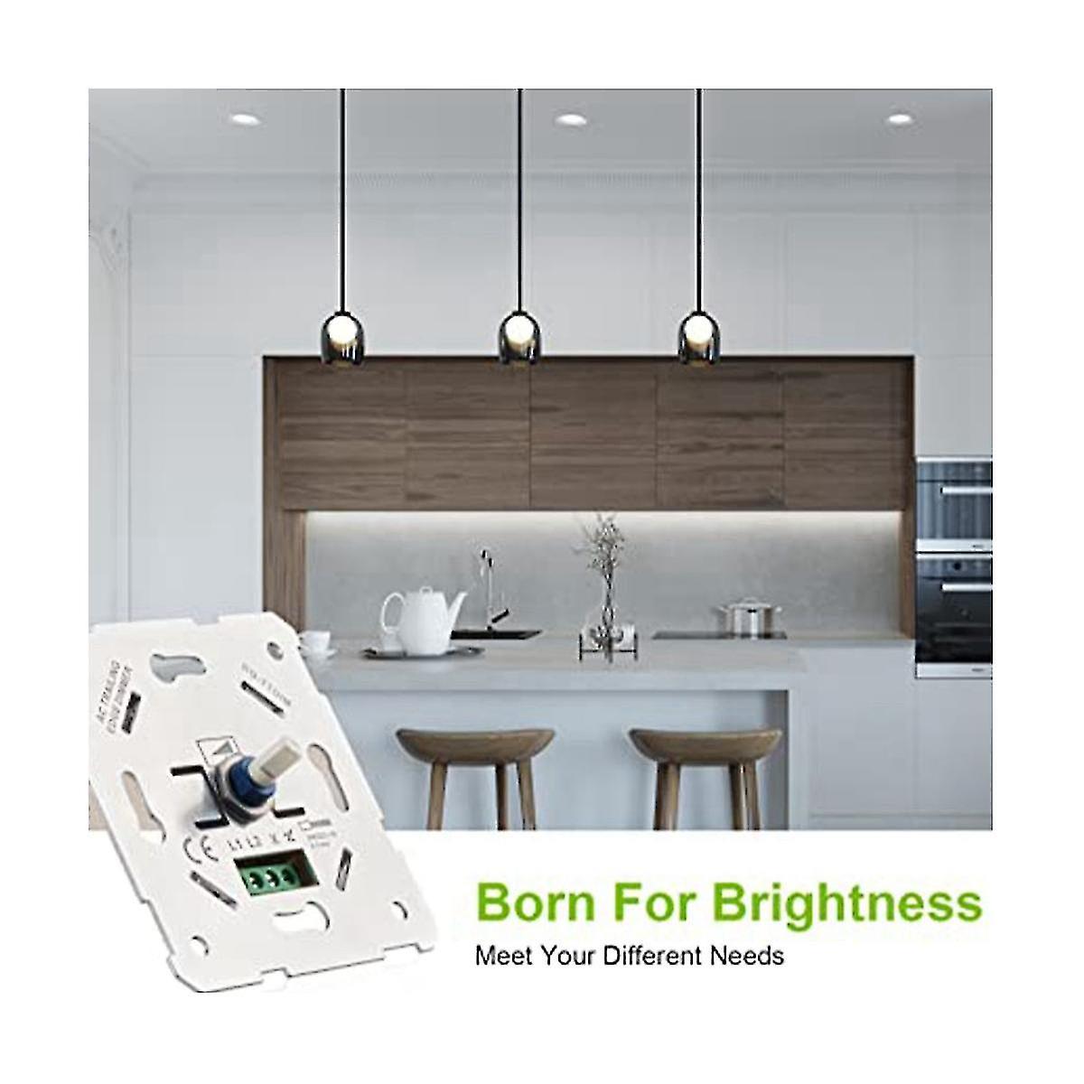 Led Dimmer Switch， Flush-mounted Dimmer For Dimmable Led And Halogen， 5-300 W Dimmer Switch Led， Ph