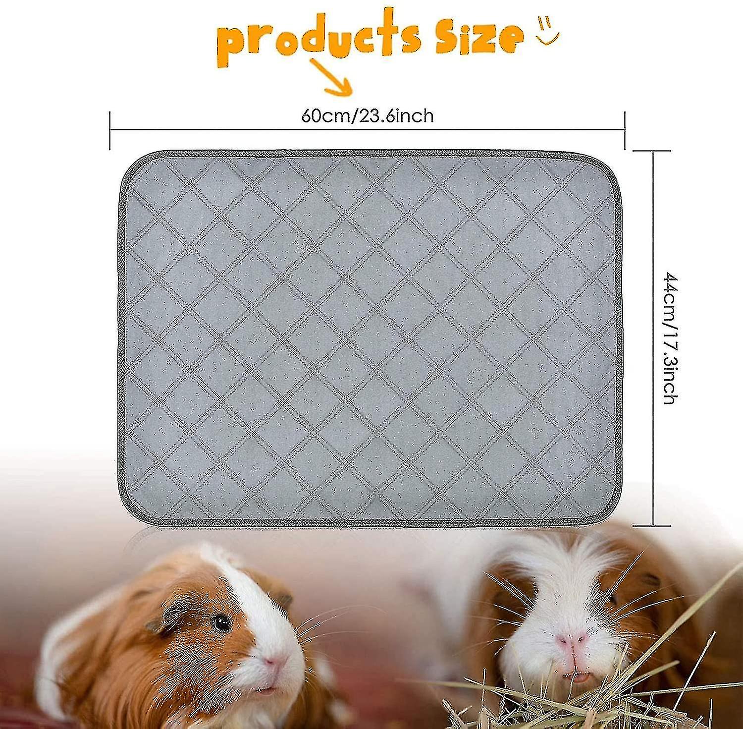 Guinea Pig Fleece Cage Liners - 2 Pack Washable Guinea Pig Pee Pads， Waterproof