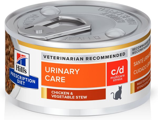 Hill's Prescription Diet c/d Multicare Urinary Care Stress Chicken and Vegetable Stew Wet Cat Food