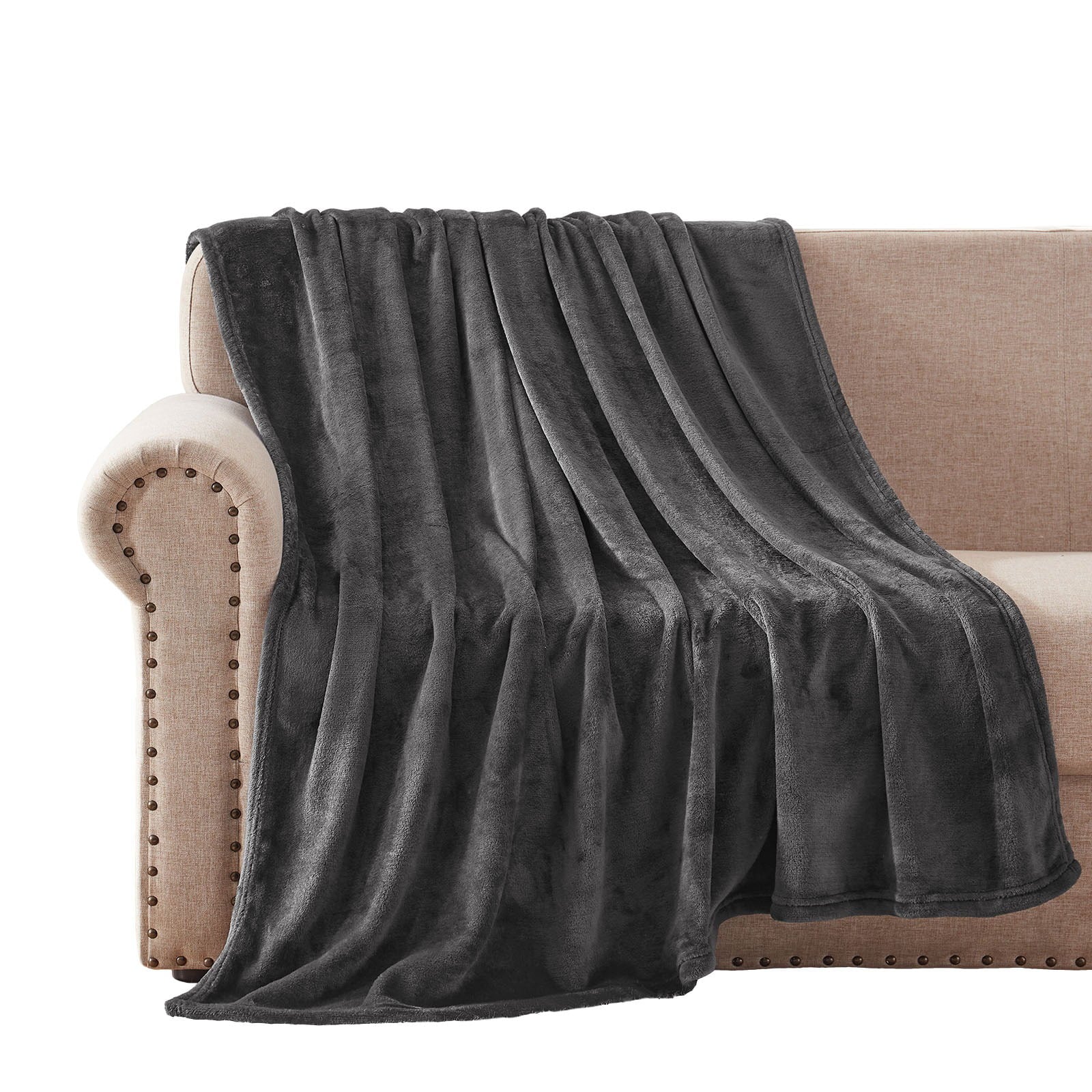 Exclusivo Mezcla Fleece Throw Blanket for Couch/Sofa/Bed，Plush Soft Blankets and Throws，Lightweight and Cozy-50