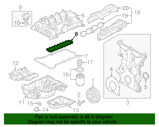 Genuine OE GM Valve Cover Gasket - 12636384