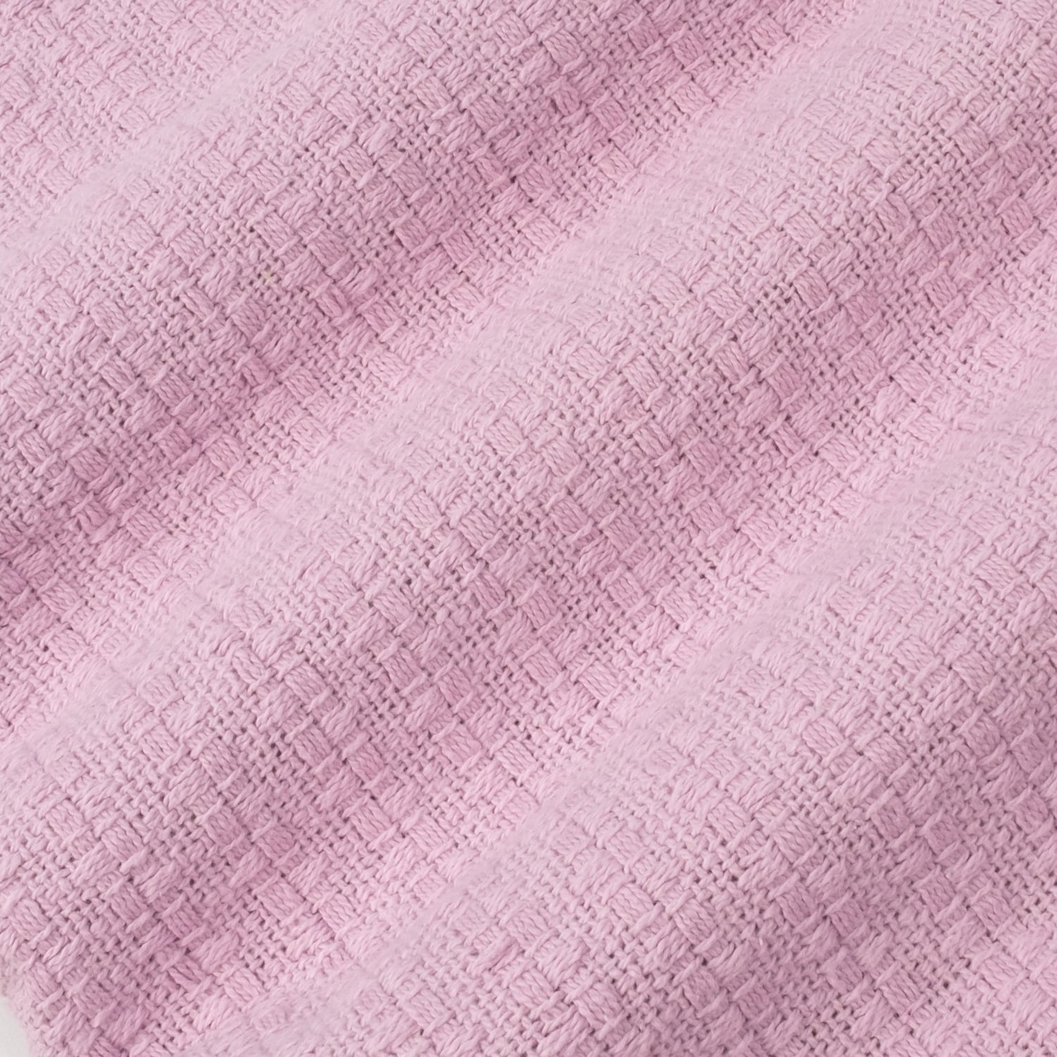 Sweet Home Collection Pink Grand Hotel Houndstooth 100% Cotton Woven Blanket， Full/Queen