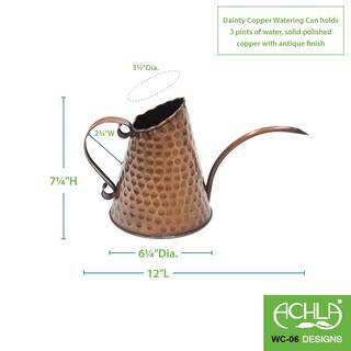 Achla Designs Dainty Hammered Watering Can 12 in. L Copper Finish WC-06