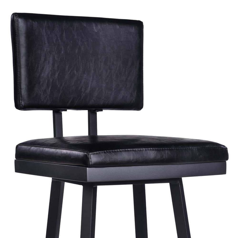 Armen Living Balboa 30 in. Black Swivel Bar Stool LCBBBABLVB30