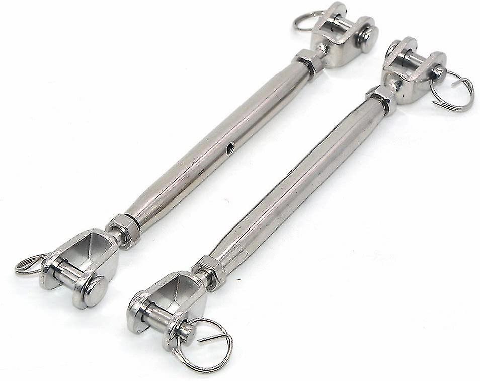 2pc M6 Jaw Tensioner 304 Stainless Steel W/magnetic Claspstainless Steel Wire Rope Tensioner，w/welded And Closed Ends