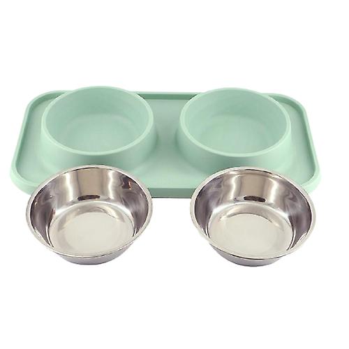 Elegant design double dog bowl