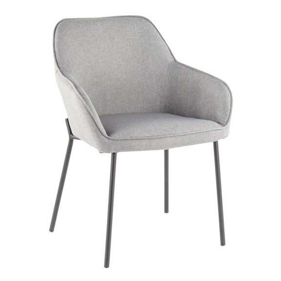 Daniella Contemporary Dining Chair in Black Metal ...