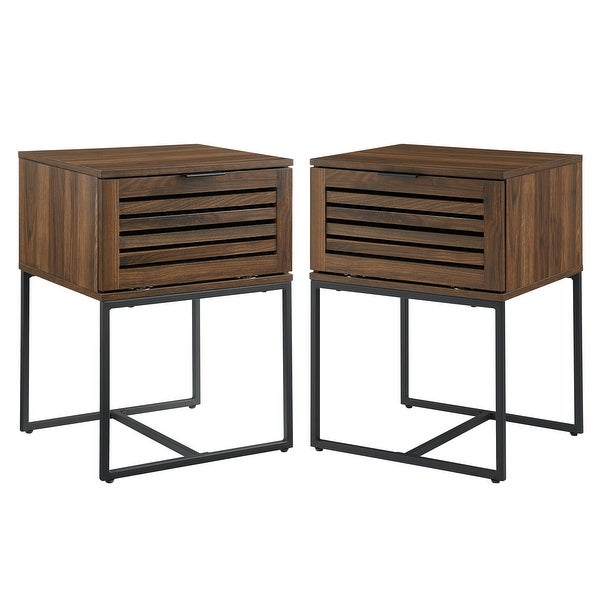 Middlebrook Hilla 18-inch Slat Door Side Table - Set of 2