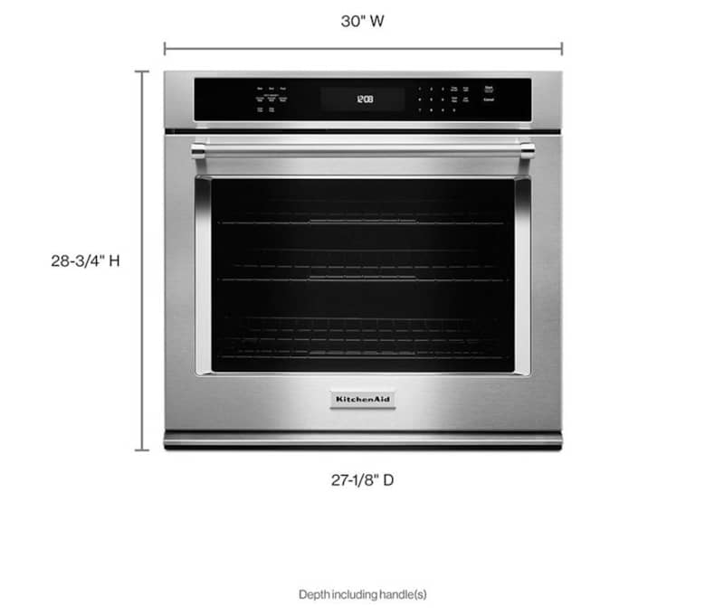 KitchenAid ADA 30 Stainless Steel Single Wall Oven With Even-Heat True Convection