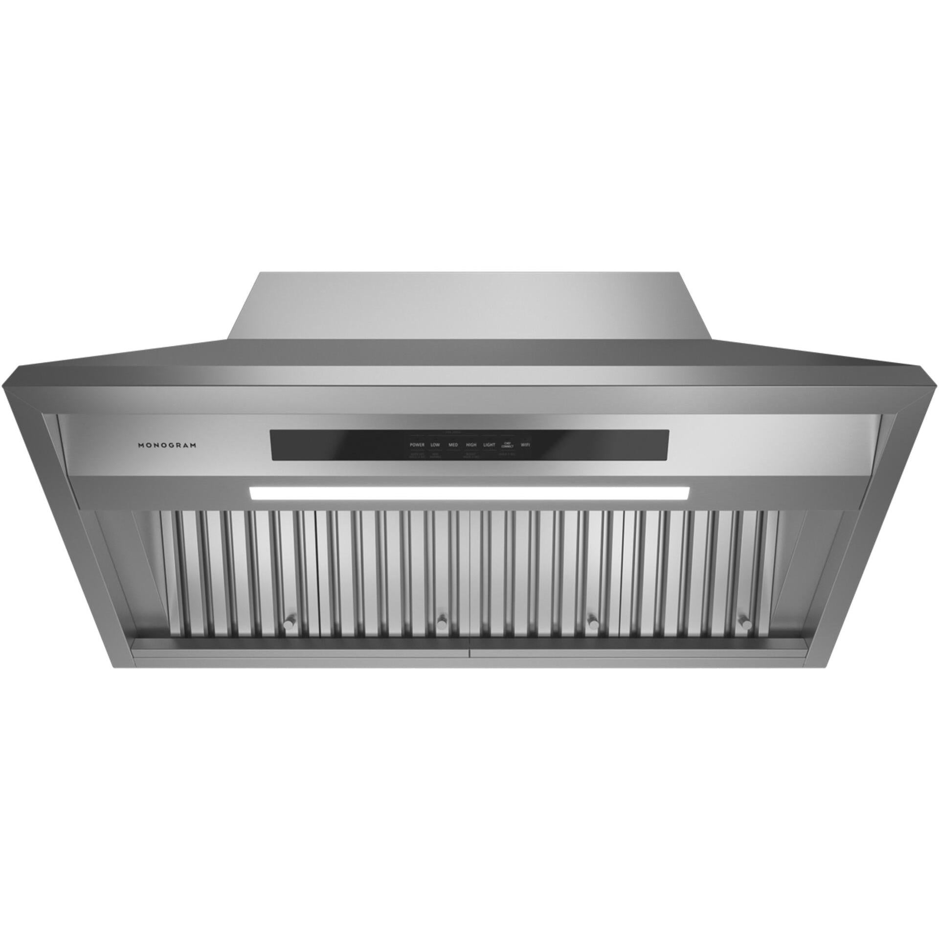 Monogram 48-inch Professional Statement Collection Wall Mount Range Hood ZVW1480SPSS