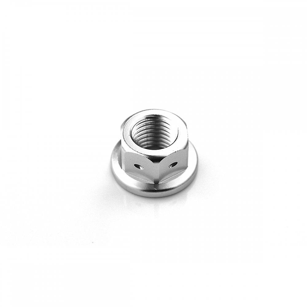 Racebolt Aluminium Flanged Nut M10x 1.25mm Rolled Thread Silver