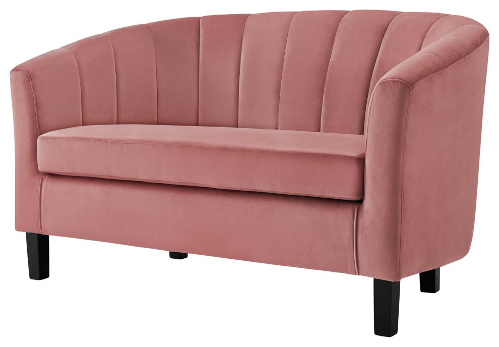 Modway Prospect 2 Piece Fabric Loveseat and Armchair Set in Dusty Rose Pink   Contemporary   Living Room Furniture Sets   by House Bound  Houzz