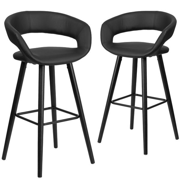 2 Pk. 29'' High Contemporary Barstool with Wood Frame - 22