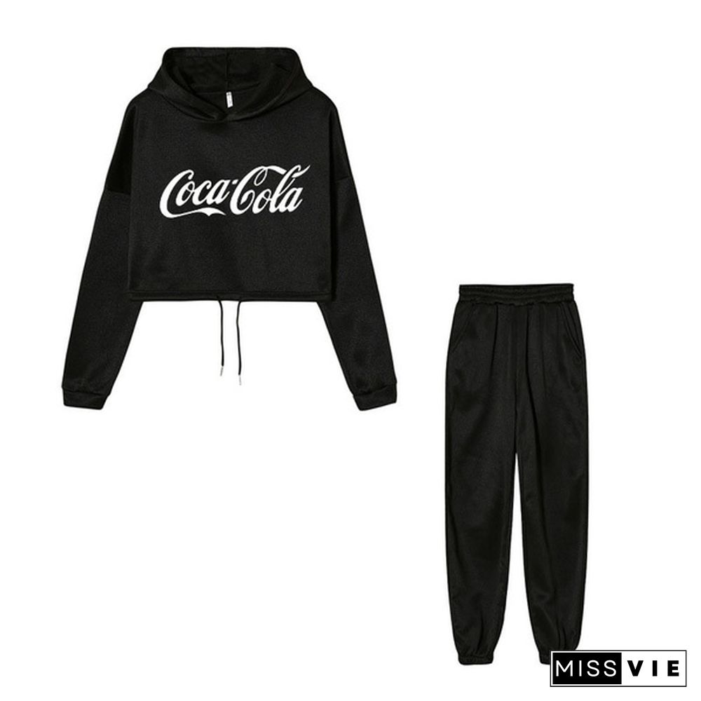 Woman New Fashion Tracksuit Set Sports Hoodies Suit Tops And Long Pants Sweatshirt Suits Sportwear