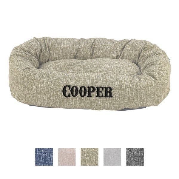 Majestic Pet Palette Heathered Personalized Bagel Cat and Dog Bed