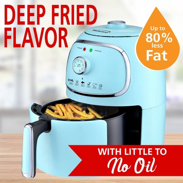 2 Quart Compact Electric Air Fryer in Teal