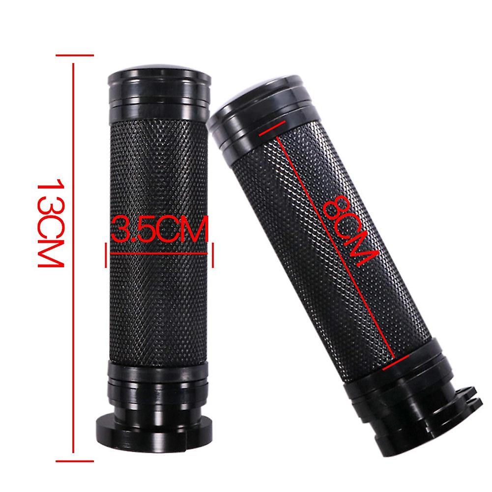 Motorcycle Handlebar Grips 1pair Universal 25mm Motorcycles Handlebar Grip Anti-skid Motorbike Hand Grips Silver