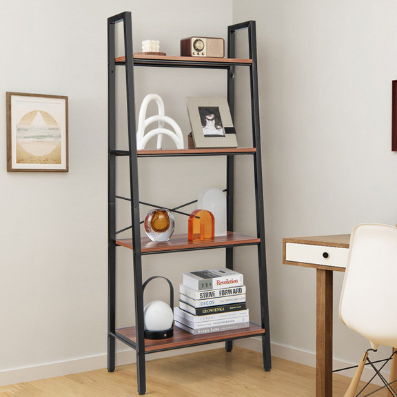 Costway 73169258 4 Tier Freestanding Open Bookshel...