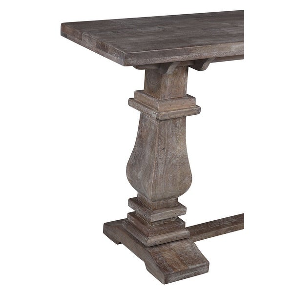 Charleston 63-inch Double Pedestal Mango Wood Console Table