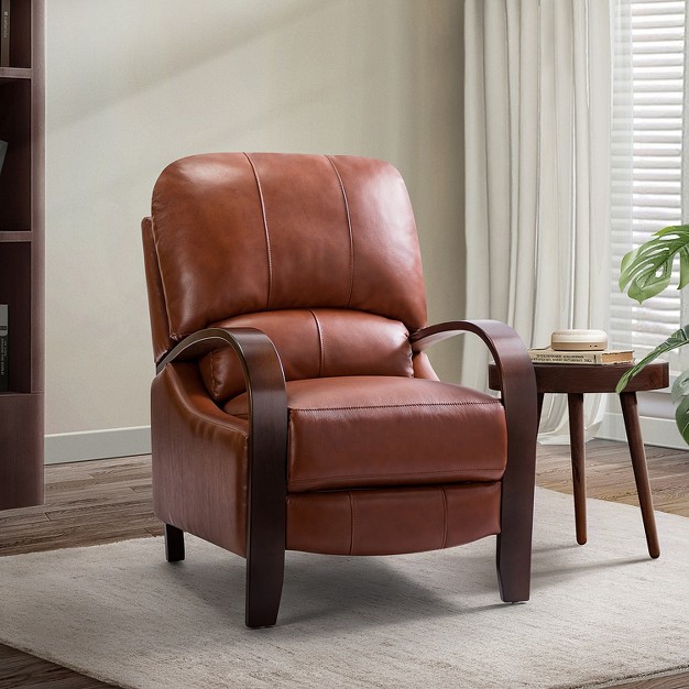 Alexandra Genuine Leather Manual Recliner Artful Living Design