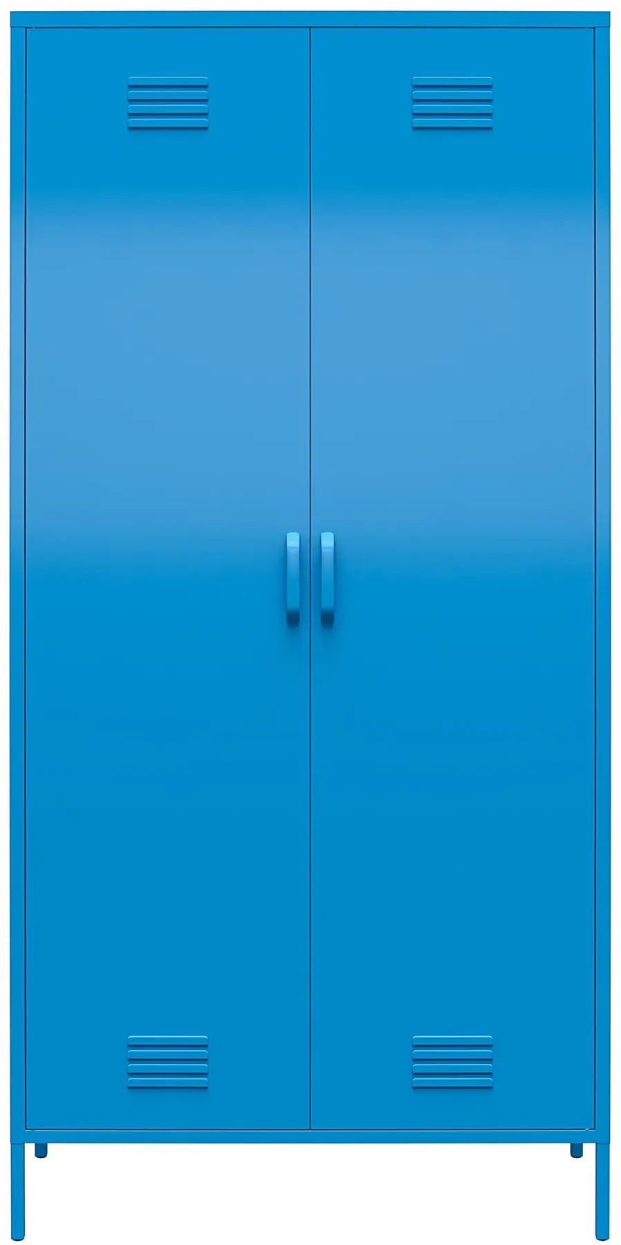 Cache Blue Tall 2 Door Metal Locker Cabinet