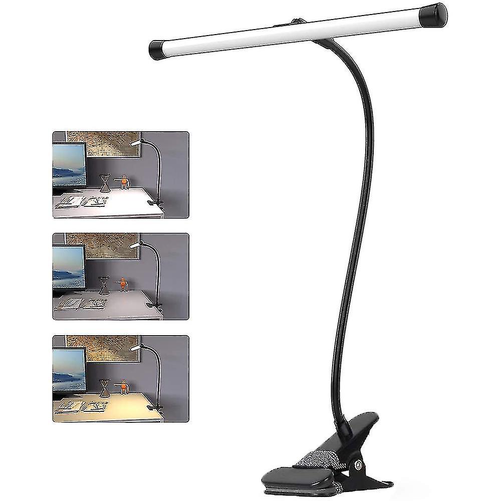 7w Usb Clamp Lamp Cable， Desk Lamp Children， 3 Colors and 10 Brightness