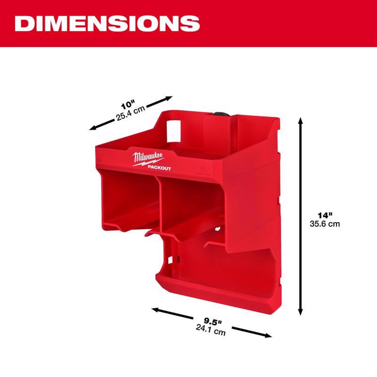 Milwaukee Packout Shop Storage 14 in. W X 10 in. H Garage Organizer Tool Station