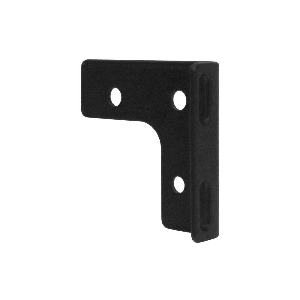 DISTINCT Steel Bracket Hardware Package for Wood Panels in Privacy Screens Black (8-pcs) MT1005535