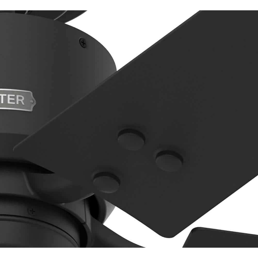 Hunter Windbound 52 in IndoorOutdoor Matte Black Ceiling Fan